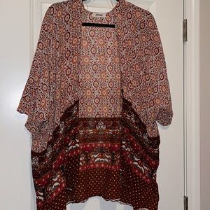 Orange and Burgundy Top